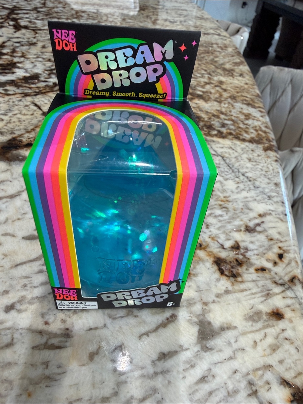 Authentic Needoh Dream Drop Teal Sensory Squeeze Toy